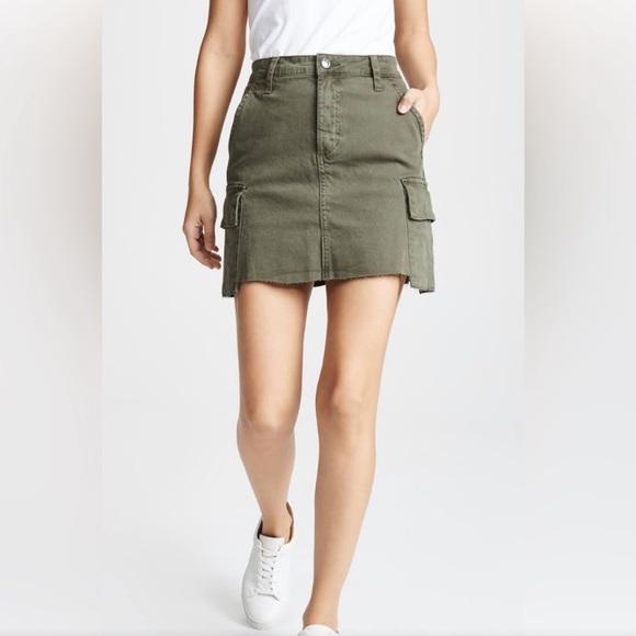 Joe’s Jeans The Cargo Mini Skirt Olive Green Size 28 (4-6) - Picture 2 of 10